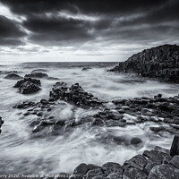Buy canvas prints of Giants Causeway Black and White County Antrim Nort by Chris Curry