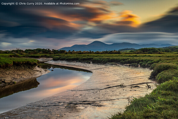 Mourne Mountains From Dundrum Bay County Down Nort Picture Board by Chris Curry