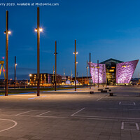 Buy canvas prints of Titanic Belfast Cityscape Harland and Wolff Cranes by Chris Curry