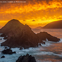 Buy canvas prints of Dingle Peninsula Sunset Dunmore Head County Kerry Ireland by Chris Curry