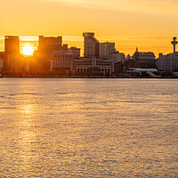 Buy canvas prints of Liverpool Waterfront Sunrise by Dave Wood