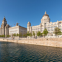 Buy canvas prints of Three Graces, Liverpool by Dave Wood