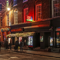 Buy canvas prints of Ronnie Scotts Jazz Club, London by Dave Wood