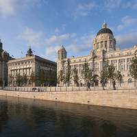 Buy canvas prints of The Three Graces, Liverpool by Dave Wood