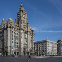 Buy canvas prints of  The Three Graces, Liverpool, England by Dave Wood