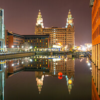 Buy canvas prints of Princes Dock, Liverpool at Night by Dave Wood