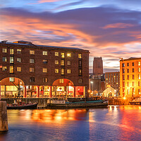 Buy canvas prints of Royal Albert Dock, Liverpool Sunrise by Dave Wood
