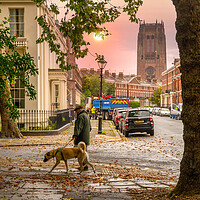 Buy canvas prints of The Georgian area of Falkner Square, Liverpool in Autumn by Dave Wood