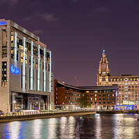 Buy canvas prints of Princes Dock, Liverpool at Night by Dave Wood
