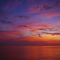 Buy canvas prints of Lake Michigan Sunset by Ian Pettman