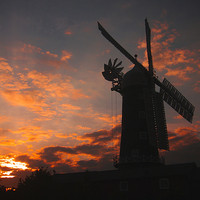 Buy canvas prints of Skidby Mill Sunset by Ian Pettman