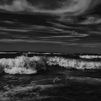 Buy canvas prints of Rolling Waves Black and white by Ian Pettman