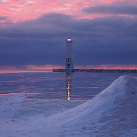 Buy canvas prints of Lighthouse in the Pink by Ian Pettman