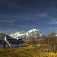 Buy canvas prints of Blackrock Cottage, Glencoe, Scotland. by ALBA PHOTOGRAPHY