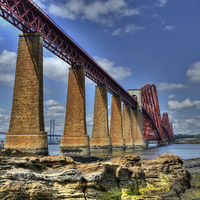 Buy canvas prints of The Forth Bridge, South Queensferry, Scotland.  by ALBA PHOTOGRAPHY