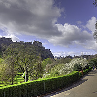 Buy canvas prints of Edinburgh Castle & Princes Street Gardens, Edinbur by ALBA PHOTOGRAPHY