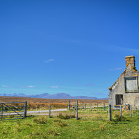 Buy canvas prints of Moines Cottage, Tongue, Sutherland, Scotland. by ALBA PHOTOGRAPHY