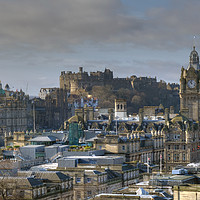Buy canvas prints of Edinburgh Castle & City Centre, Scotland by ALBA PHOTOGRAPHY