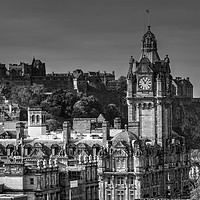 Buy canvas prints of Edinburgh Castle & The Balmoral Hotel, Edinburgh by ALBA PHOTOGRAPHY