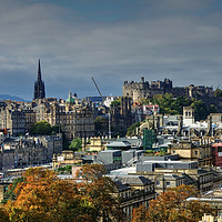 Buy canvas prints of  Edinburgh Castle & City Centre, Scotland by ALBA PHOTOGRAPHY
