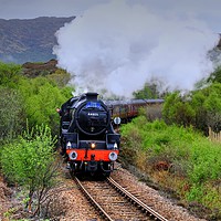 Buy canvas prints of The Jacobite Steam Train, West Highland Line. by ALBA PHOTOGRAPHY