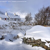 Buy canvas prints of Blackrock Cottage, Glencoe, Scotland. by ALBA PHOTOGRAPHY