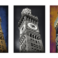 Buy canvas prints of Bromo Seltzer Tower Triptych -- No. 1 by Stephen Stookey