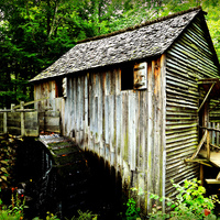 Buy canvas prints of Cades Cove Mill in Great Smoky Mountain National P by Stephen Stookey