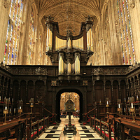 Buy canvas prints of Kings College Chapel Choir & Organ by Stephen Stookey
