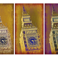 Buy canvas prints of Big Ben Triptych 2 by Stephen Stookey