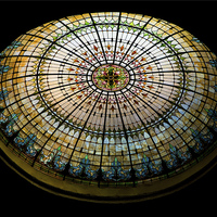 Buy canvas prints of  Stained Glass Dome by Stephen Stookey