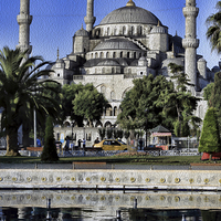 Buy canvas prints of  Blue Mosque by Stephen Stookey