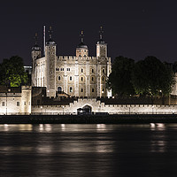 Buy canvas prints of Night Falls over the Tower of London and Thames  by Stephen Stookey