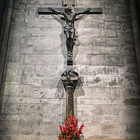 Buy canvas prints of Crucified - Notre Dame Cathedral by Stephen Stookey