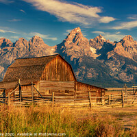 Buy canvas prints of Radiant Beauty -- Tetons and Moulton Barn by Stephen Stookey