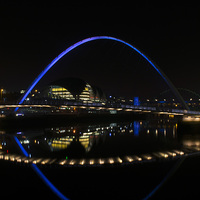 Buy canvas prints of Newcastle Millenium Bridge by Michael Ross