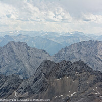 Buy canvas prints of Mountain Panorama - View from the Zugspitze by Gisela Scheffbuch