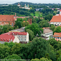 Buy canvas prints of Vilnius - View from the Castle Hill to the South by Gisela Scheffbuch