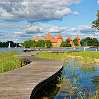 Buy canvas prints of The Quaint Water Castle of Trakai in Lithuania by Gisela Scheffbuch