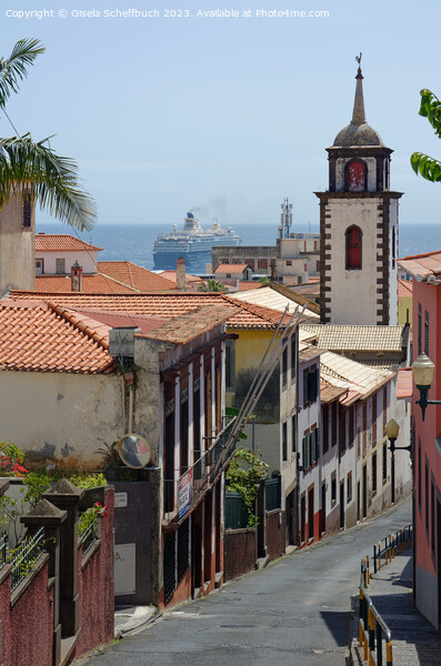 Quaint Funchal Picture Board by Gisela Scheffbuch