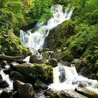 Buy canvas prints of Torc Waterfall by Gisela Scheffbuch