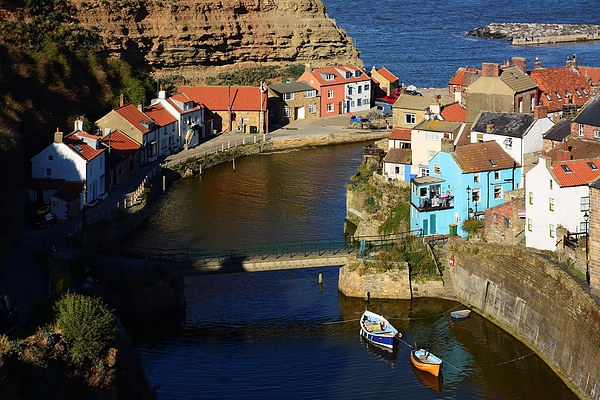  Picturesque Staithes Picture Board by Gisela Scheffbuch