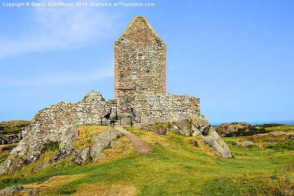  Smailholm Tower Picture Board by Gisela Scheffbuch