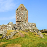 Buy canvas prints of  Smailholm Tower by Gisela Scheffbuch