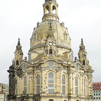 Buy canvas prints of  Dresden Frauenkirche by Gisela Scheffbuch