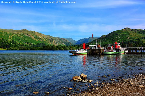  Ullswater Steamers Picture Board by Gisela Scheffbuch