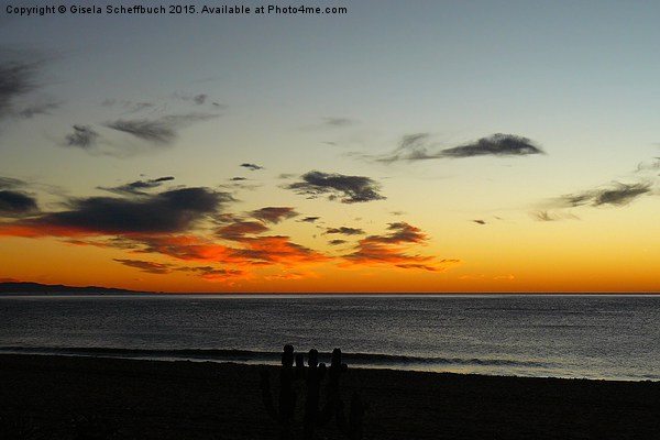 Costa del Sol before Sunrise Picture Board by Gisela Scheffbuch