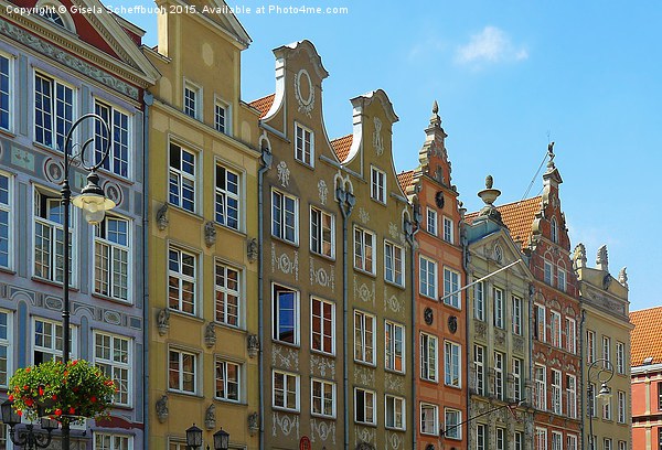 Long Market in Gdansk Picture Board by Gisela Scheffbuch