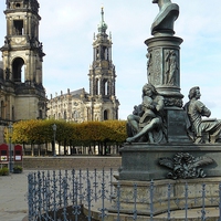 Buy canvas prints of  Bruhl's Terrace in Dresden by Gisela Scheffbuch