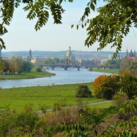 Buy canvas prints of  A Famous View of Dresden by Gisela Scheffbuch